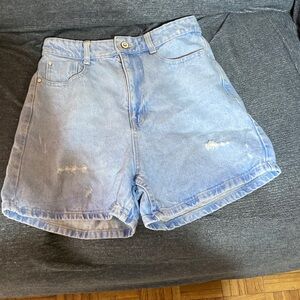 Zara Sky Blue Denim Shorts